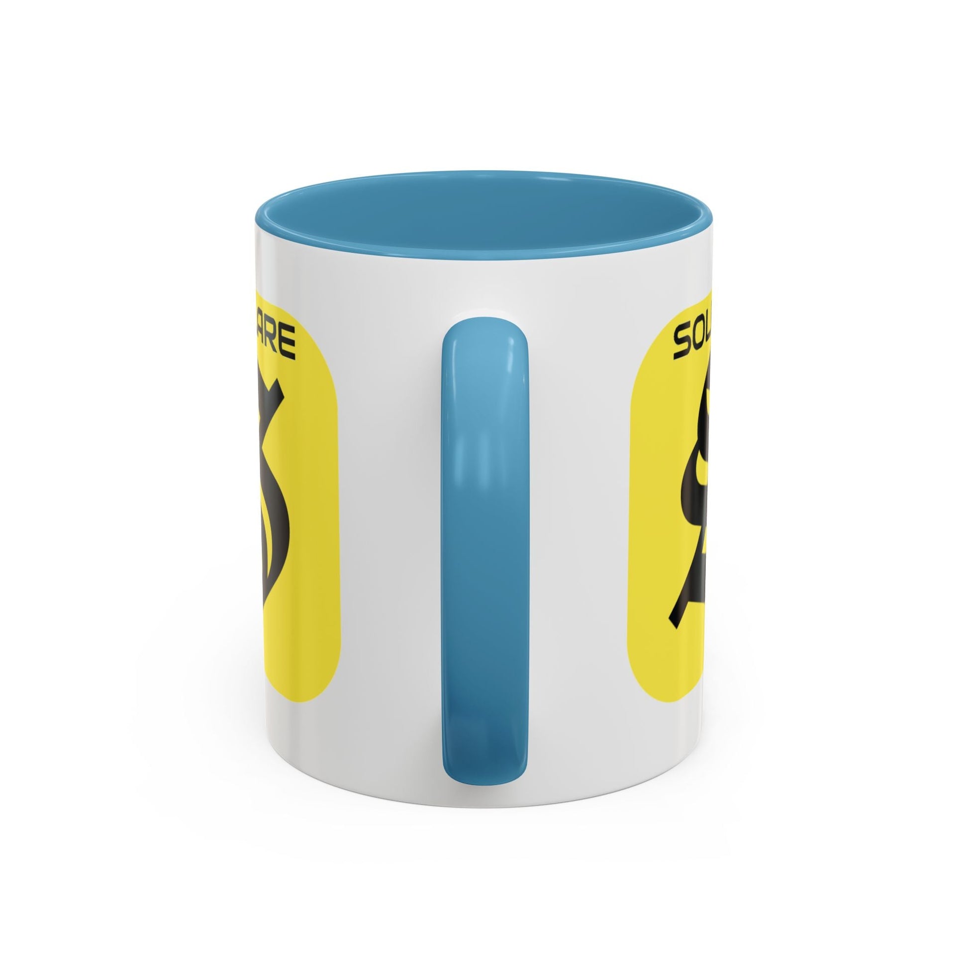 SolflareLogo White Accent Mug by cypherpunkgear.com – cypherpunkgear.com | Cypherpunk Merch