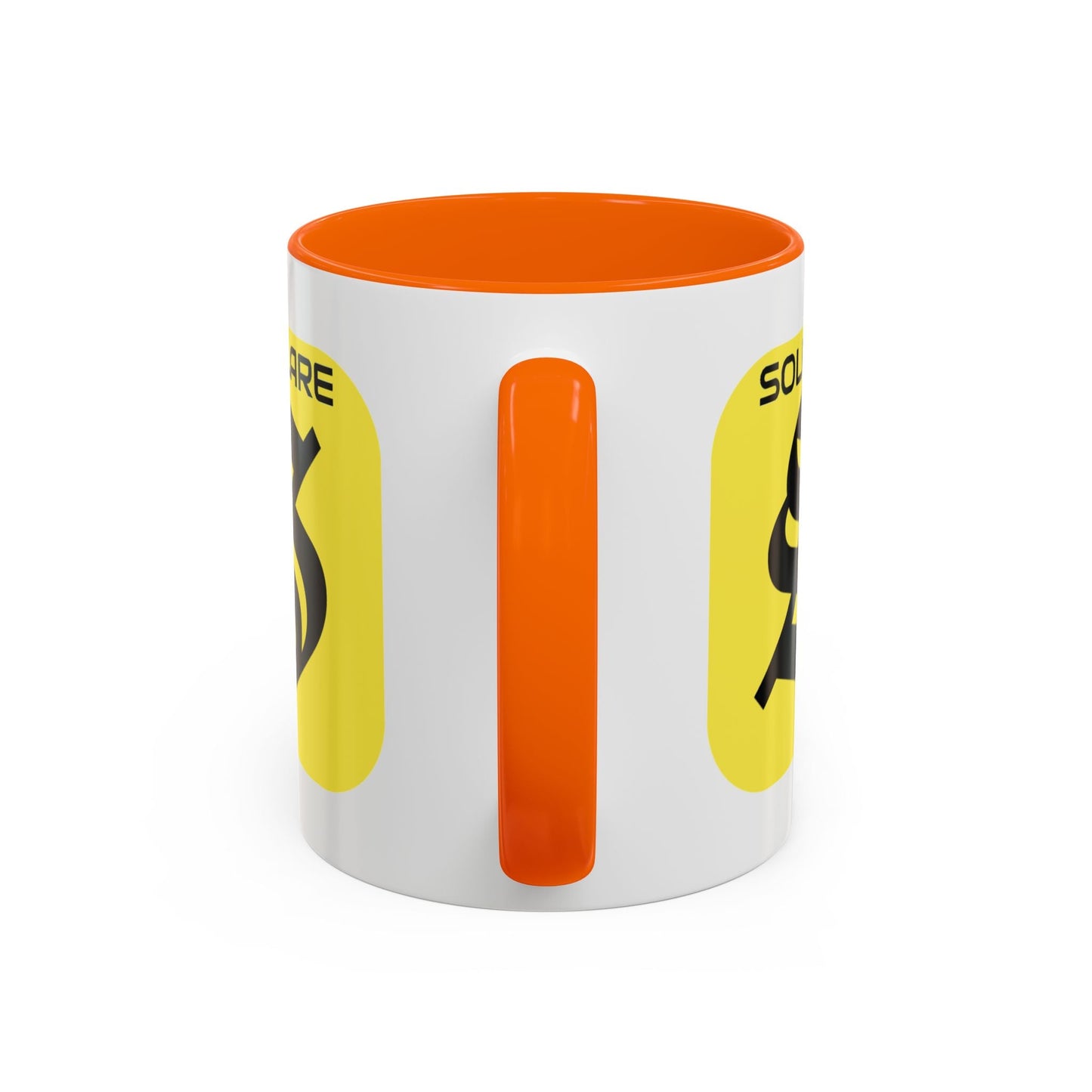 SolflareLogo White Accent Mug by cypherpunkgear.com – cypherpunkgear.com | Cypherpunk Merch