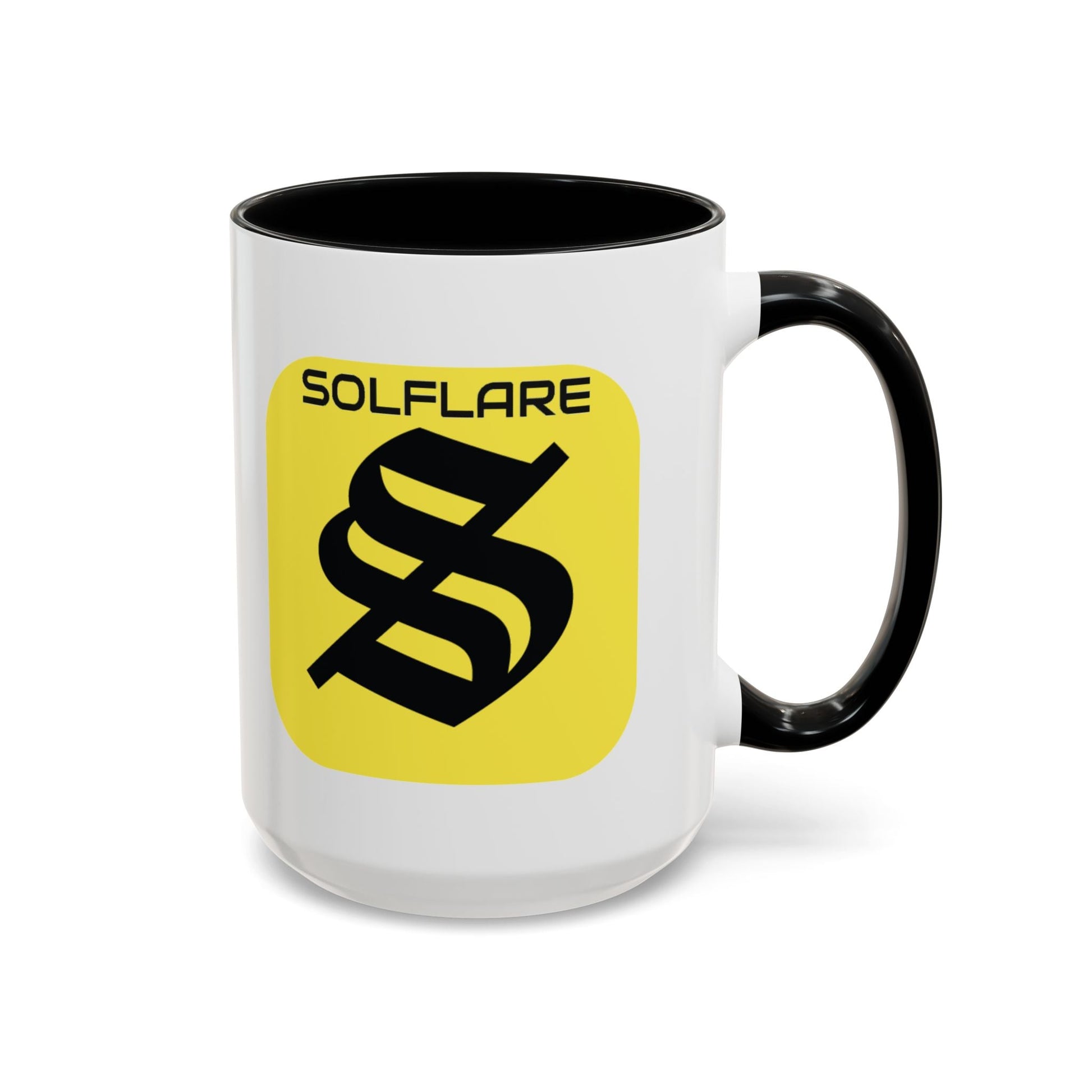 SolflareLogo White Accent Mug by cypherpunkgear.com – cypherpunkgear.com | Cypherpunk Merch