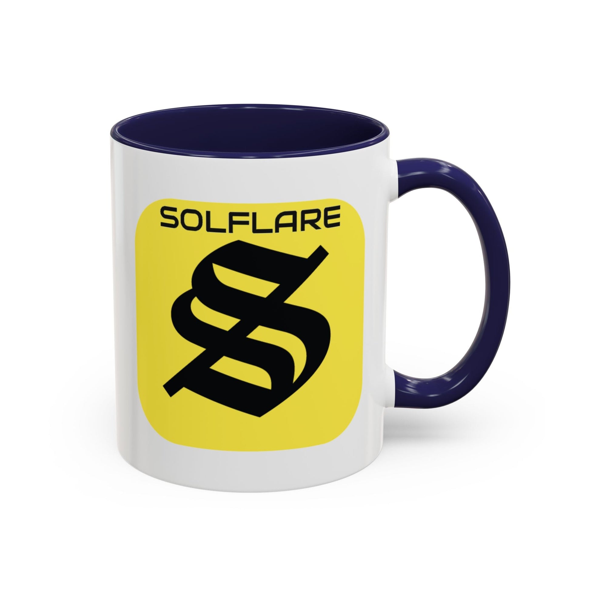 SolflareLogo White Accent Mug by cypherpunkgear.com – cypherpunkgear.com | Cypherpunk Merch