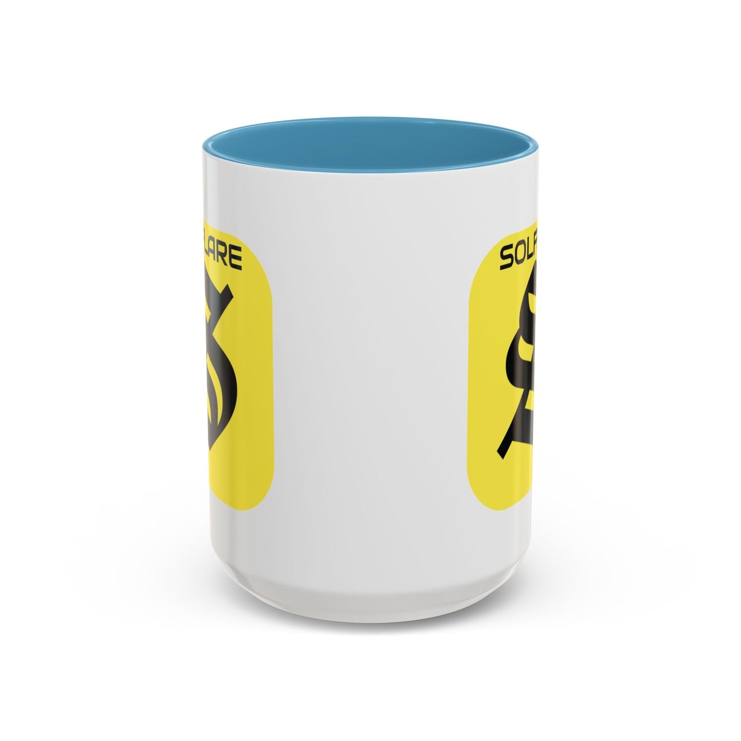 SolflareLogo White Accent Mug by cypherpunkgear.com – cypherpunkgear.com | Cypherpunk Merch