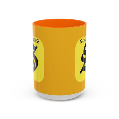 SolflareLogo Yellow Accent Mug by cypherpunkgear.com – cypherpunkgear.com | Cypherpunk Merch