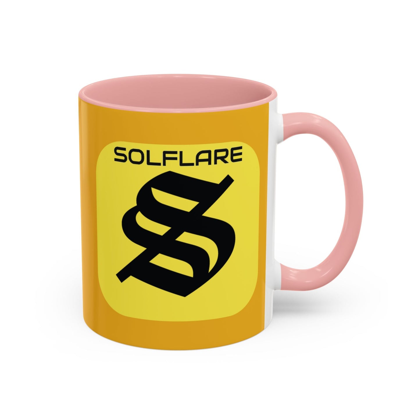 SolflareLogo Yellow Accent Mug by cypherpunkgear.com – cypherpunkgear.com | Cypherpunk Merch