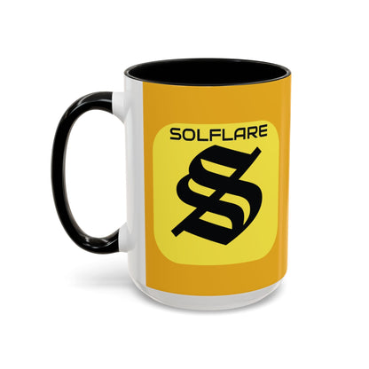 SolflareLogo Yellow Accent Mug by cypherpunkgear.com – cypherpunkgear.com | Cypherpunk Merch