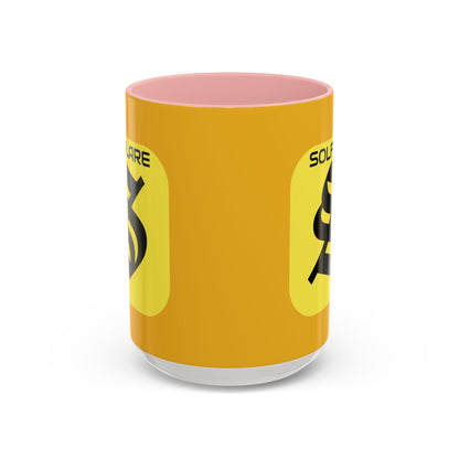 SolflareLogo Yellow Accent Mug by cypherpunkgear.com – cypherpunkgear.com | Cypherpunk Merch