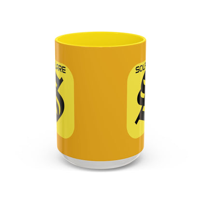 SolflareLogo Yellow Accent Mug by cypherpunkgear.com – cypherpunkgear.com | Cypherpunk Merch