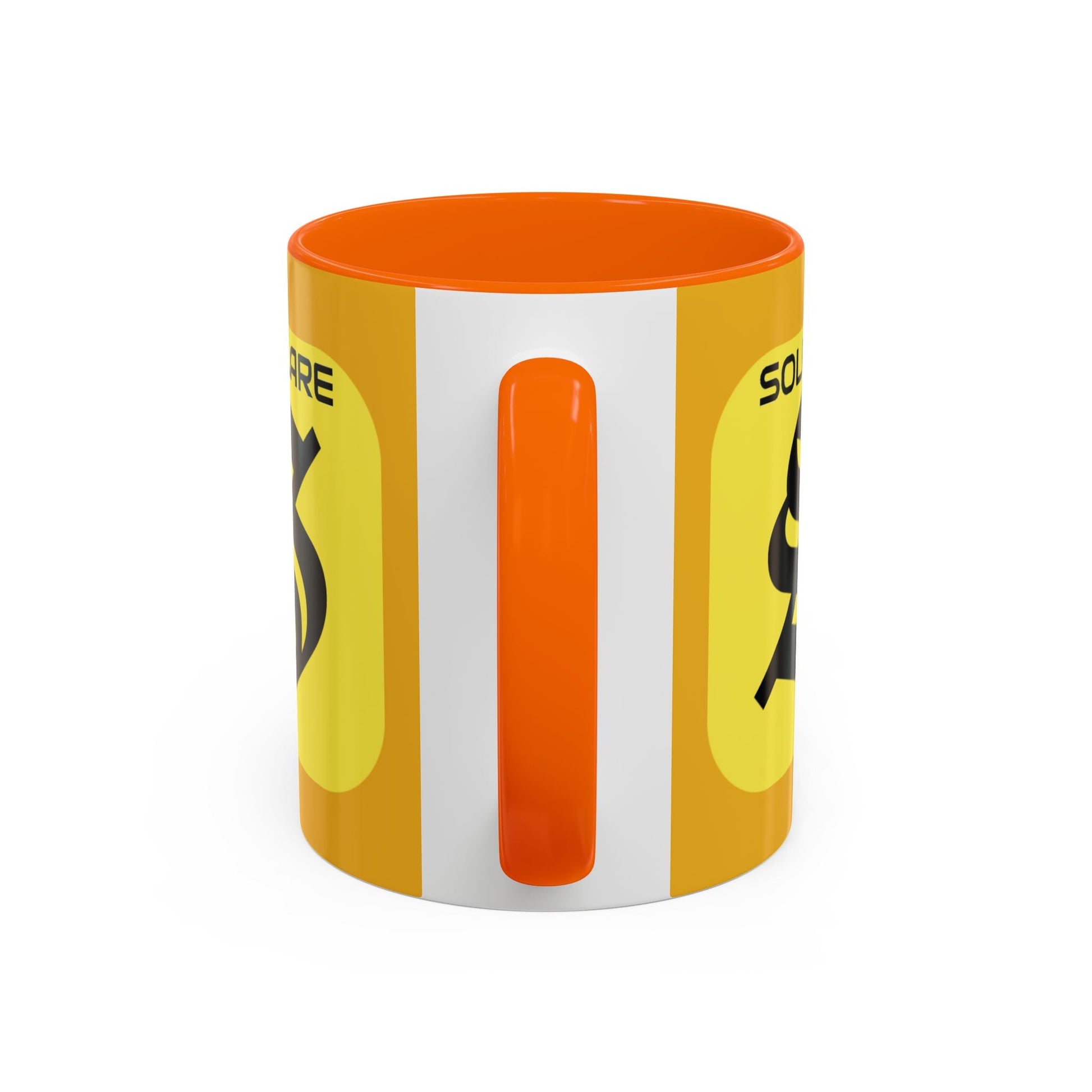 SolflareLogo Yellow Accent Mug by cypherpunkgear.com – cypherpunkgear.com | Cypherpunk Merch