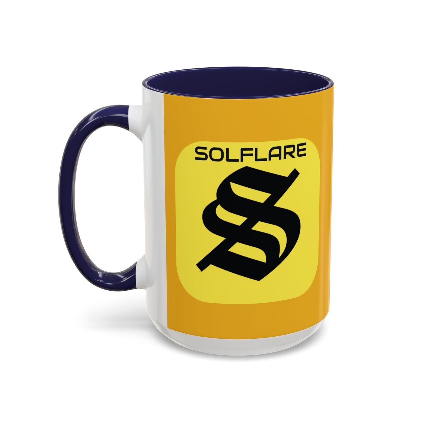 SolflareLogo Yellow Accent Mug by cypherpunkgear.com – cypherpunkgear.com | Cypherpunk Merch