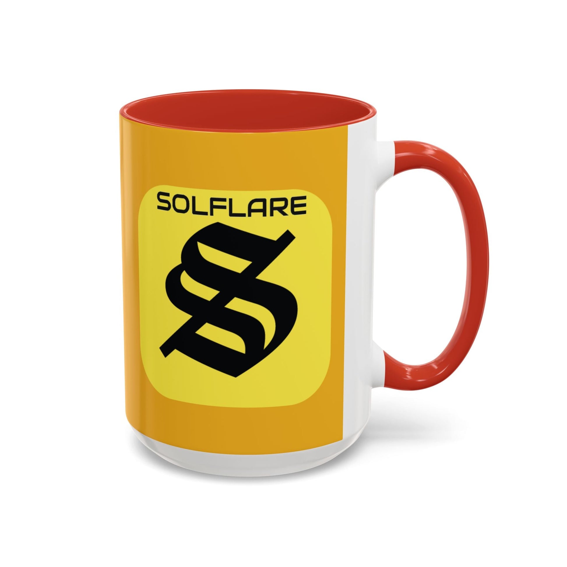 SolflareLogo Yellow Accent Mug by cypherpunkgear.com – cypherpunkgear.com | Cypherpunk Merch