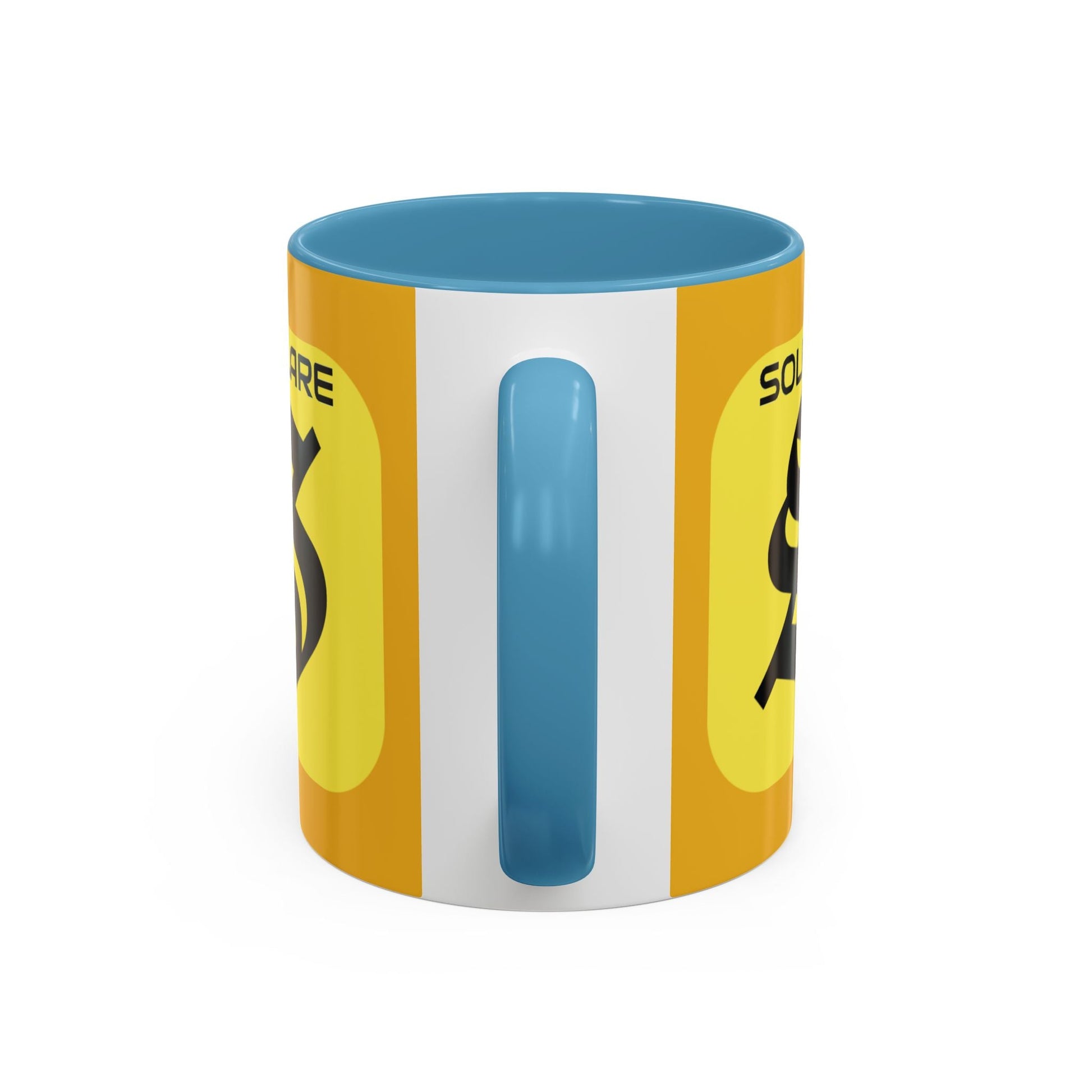 SolflareLogo Yellow Accent Mug by cypherpunkgear.com – cypherpunkgear.com | Cypherpunk Merch