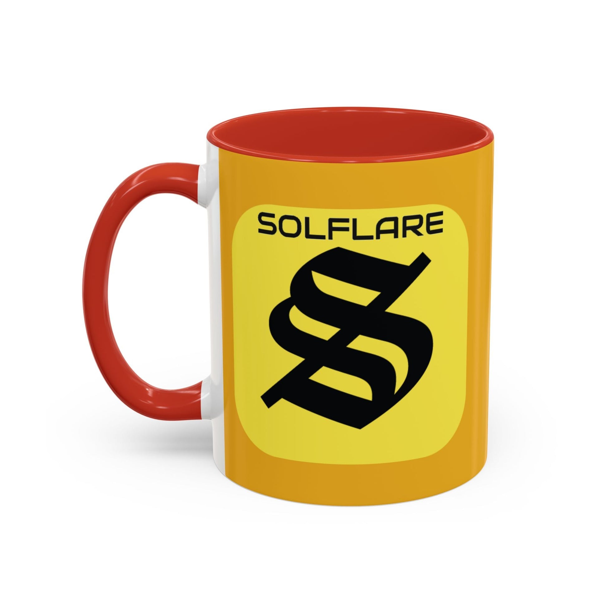 SolflareLogo Yellow Accent Mug by cypherpunkgear.com – cypherpunkgear.com | Cypherpunk Merch
