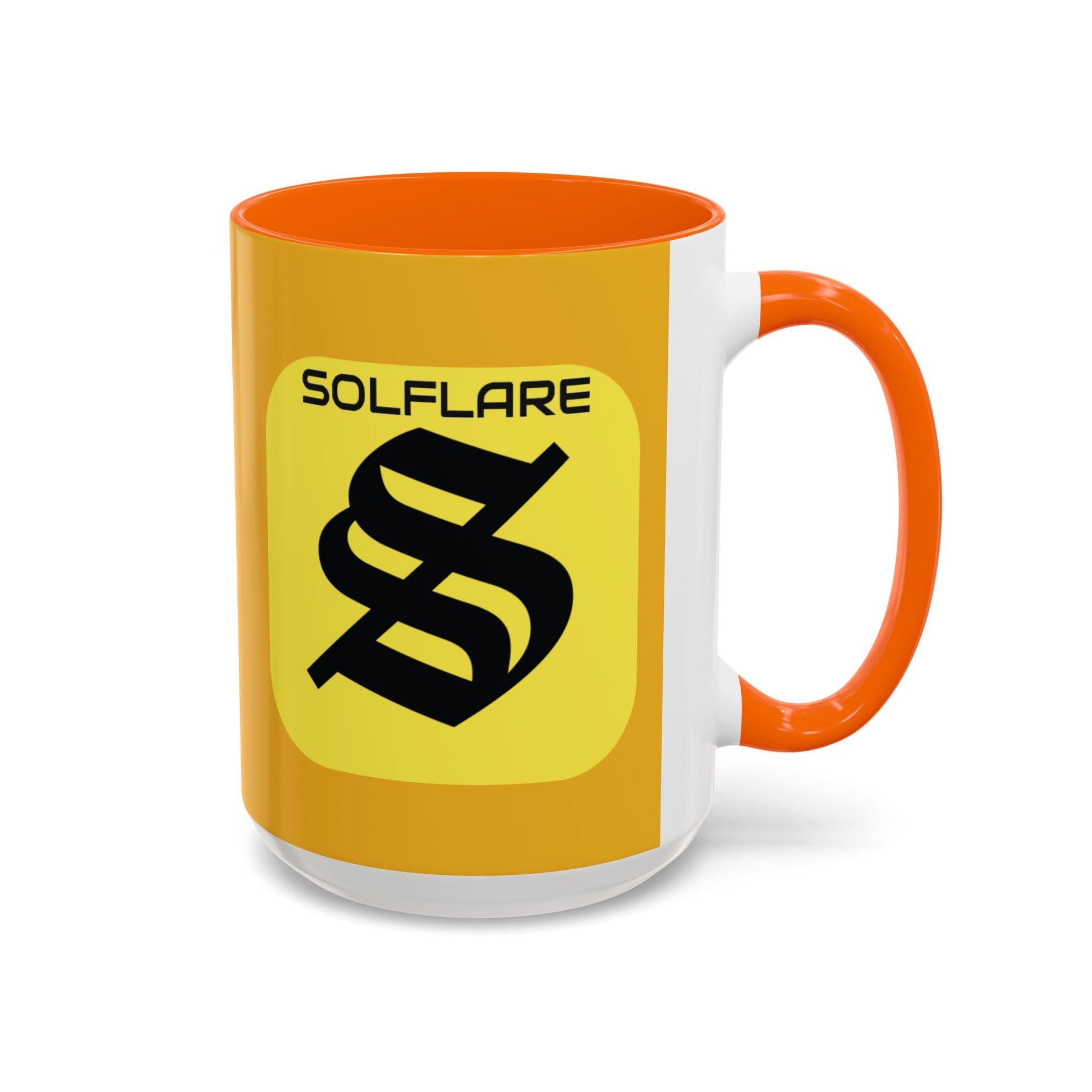 SolflareLogo Yellow Accent Mug by cypherpunkgear.com – cypherpunkgear.com | Cypherpunk Merch