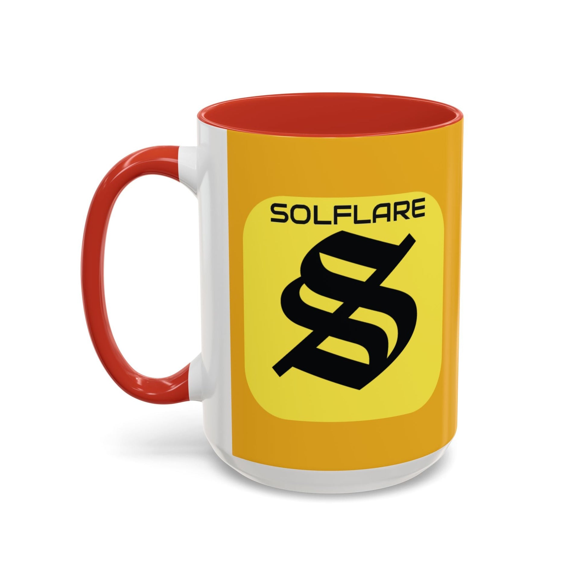 SolflareLogo Yellow Accent Mug by cypherpunkgear.com – cypherpunkgear.com | Cypherpunk Merch