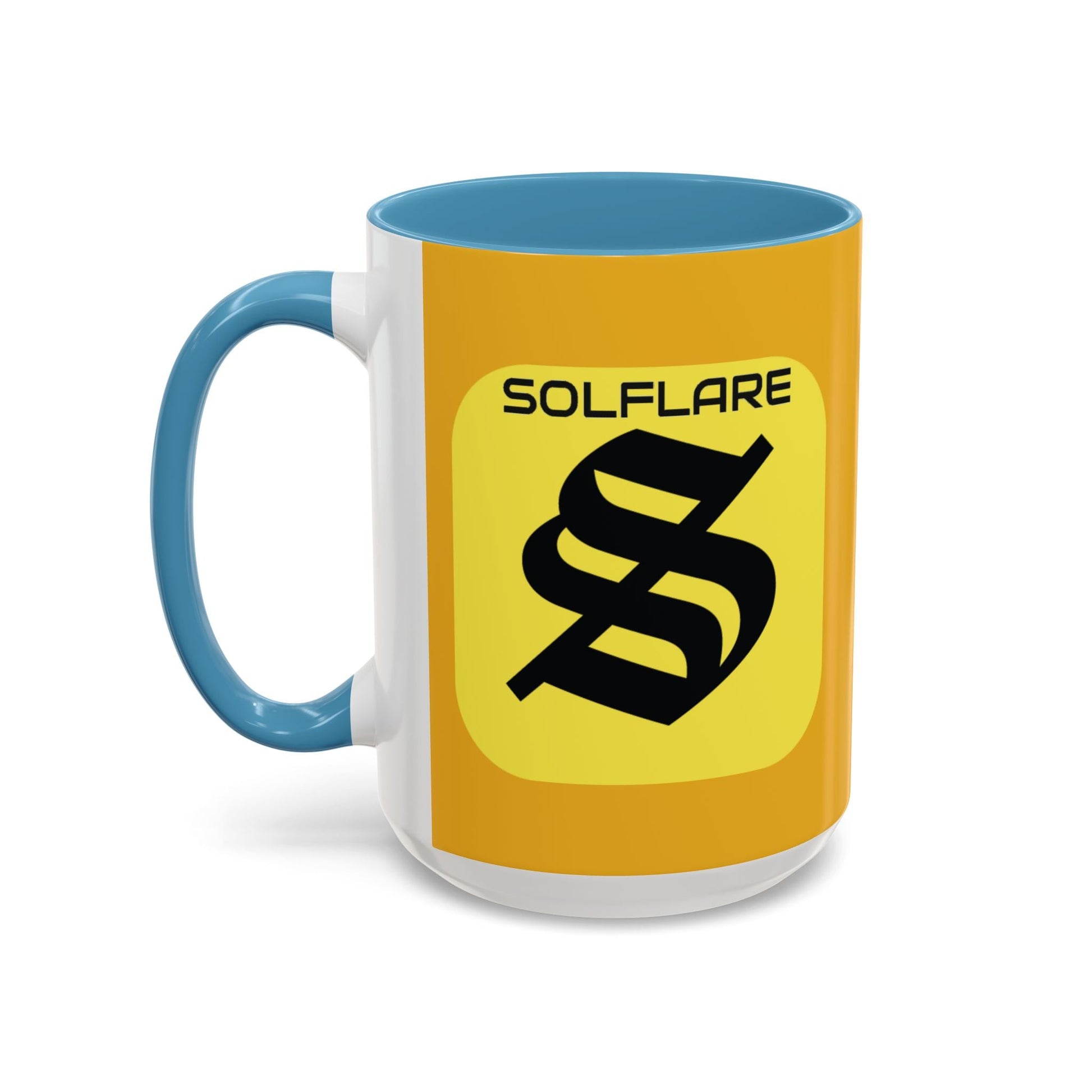 SolflareLogo Yellow Accent Mug by cypherpunkgear.com – cypherpunkgear.com | Cypherpunk Merch