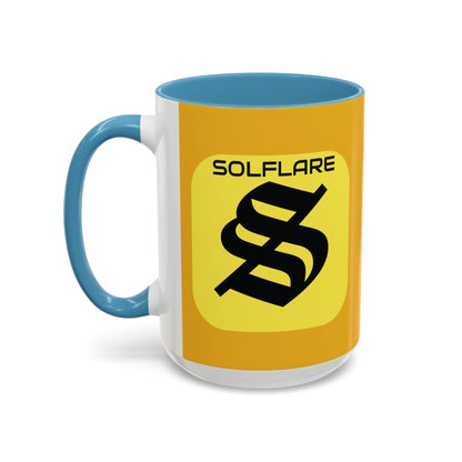 SolflareLogo Yellow Accent Mug by cypherpunkgear.com – cypherpunkgear.com | Cypherpunk Merch