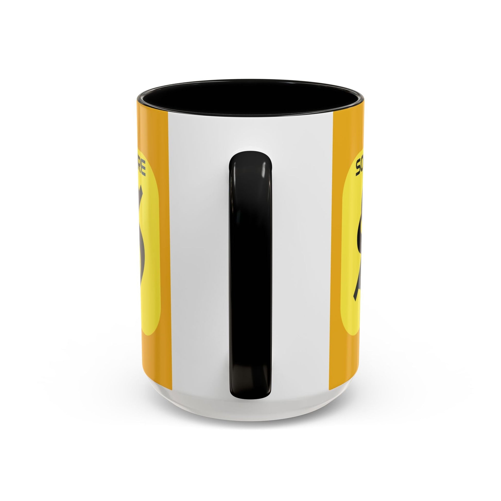 SolflareLogo Yellow Accent Mug by cypherpunkgear.com – cypherpunkgear.com | Cypherpunk Merch