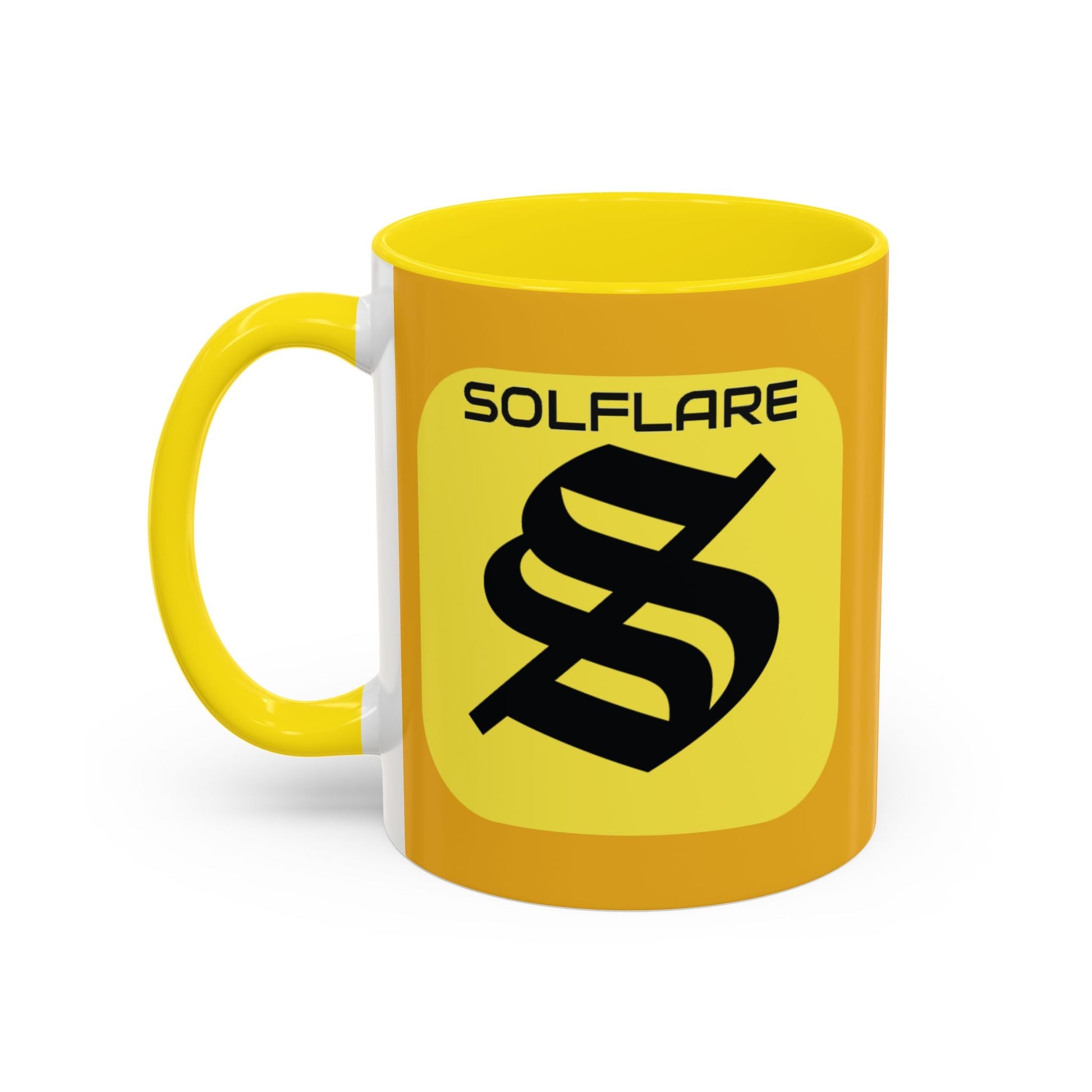 SolflareLogo Yellow Accent Mug by cypherpunkgear.com – cypherpunkgear.com | Cypherpunk Merch