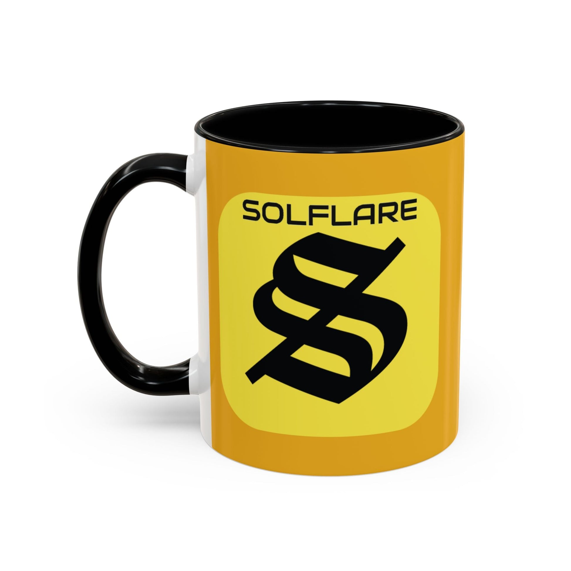 SolflareLogo Yellow Accent Mug by cypherpunkgear.com – cypherpunkgear.com | Cypherpunk Merch