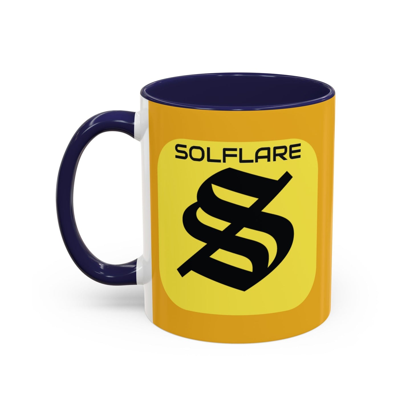 SolflareLogo Yellow Accent Mug by cypherpunkgear.com – cypherpunkgear.com | Cypherpunk Merch