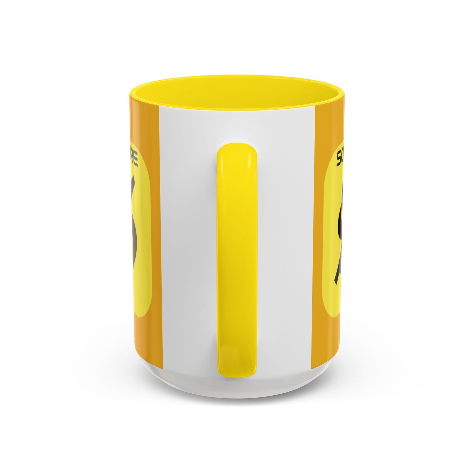 SolflareLogo Yellow Accent Mug by cypherpunkgear.com – cypherpunkgear.com | Cypherpunk Merch