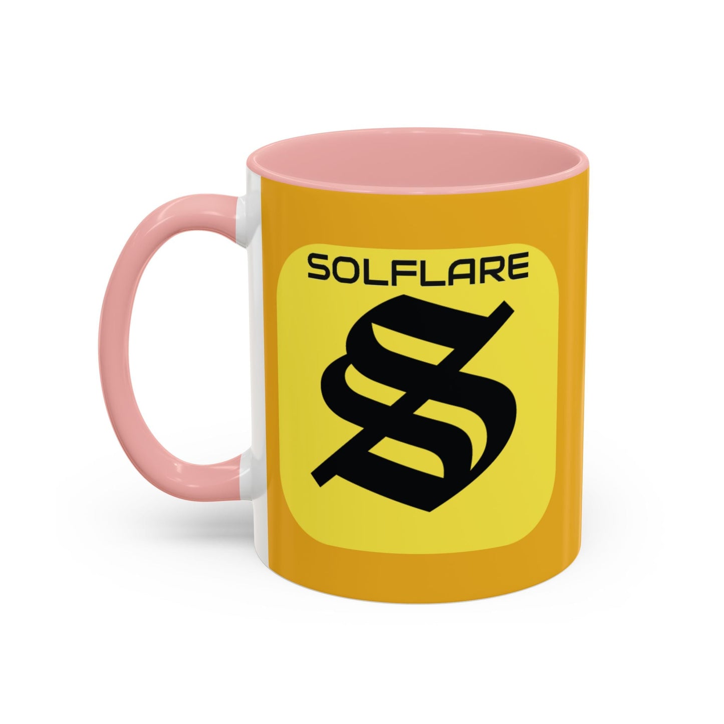SolflareLogo Yellow Accent Mug by cypherpunkgear.com – cypherpunkgear.com | Cypherpunk Merch