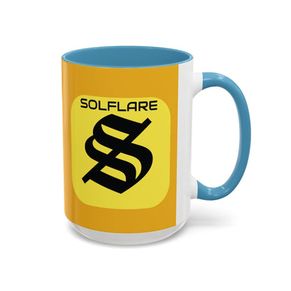 SolflareLogo Yellow Accent Mug by cypherpunkgear.com – cypherpunkgear.com | Cypherpunk Merch