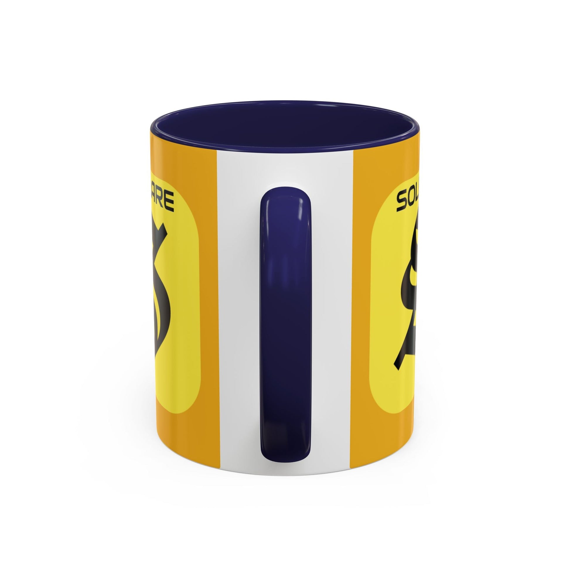 SolflareLogo Yellow Accent Mug by cypherpunkgear.com – cypherpunkgear.com | Cypherpunk Merch