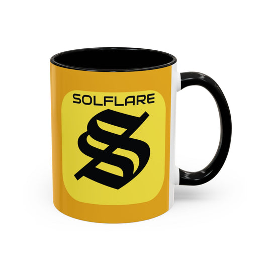 SolflareLogo Yellow Accent Mug by cypherpunkgear.com – cypherpunkgear.com | Cypherpunk Merch