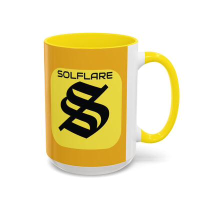 SolflareLogo Yellow Accent Mug by cypherpunkgear.com – cypherpunkgear.com | Cypherpunk Merch
