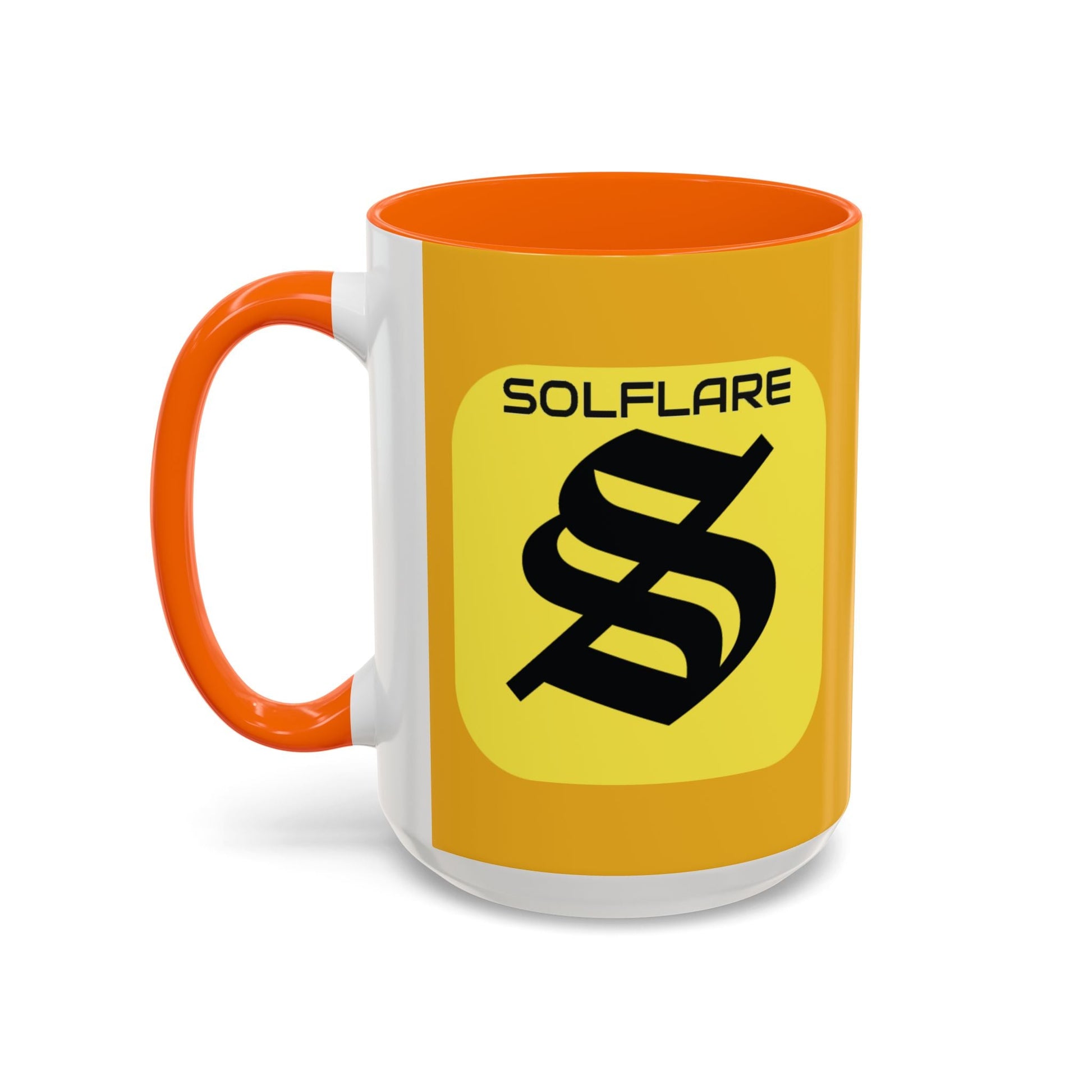SolflareLogo Yellow Accent Mug by cypherpunkgear.com – cypherpunkgear.com | Cypherpunk Merch