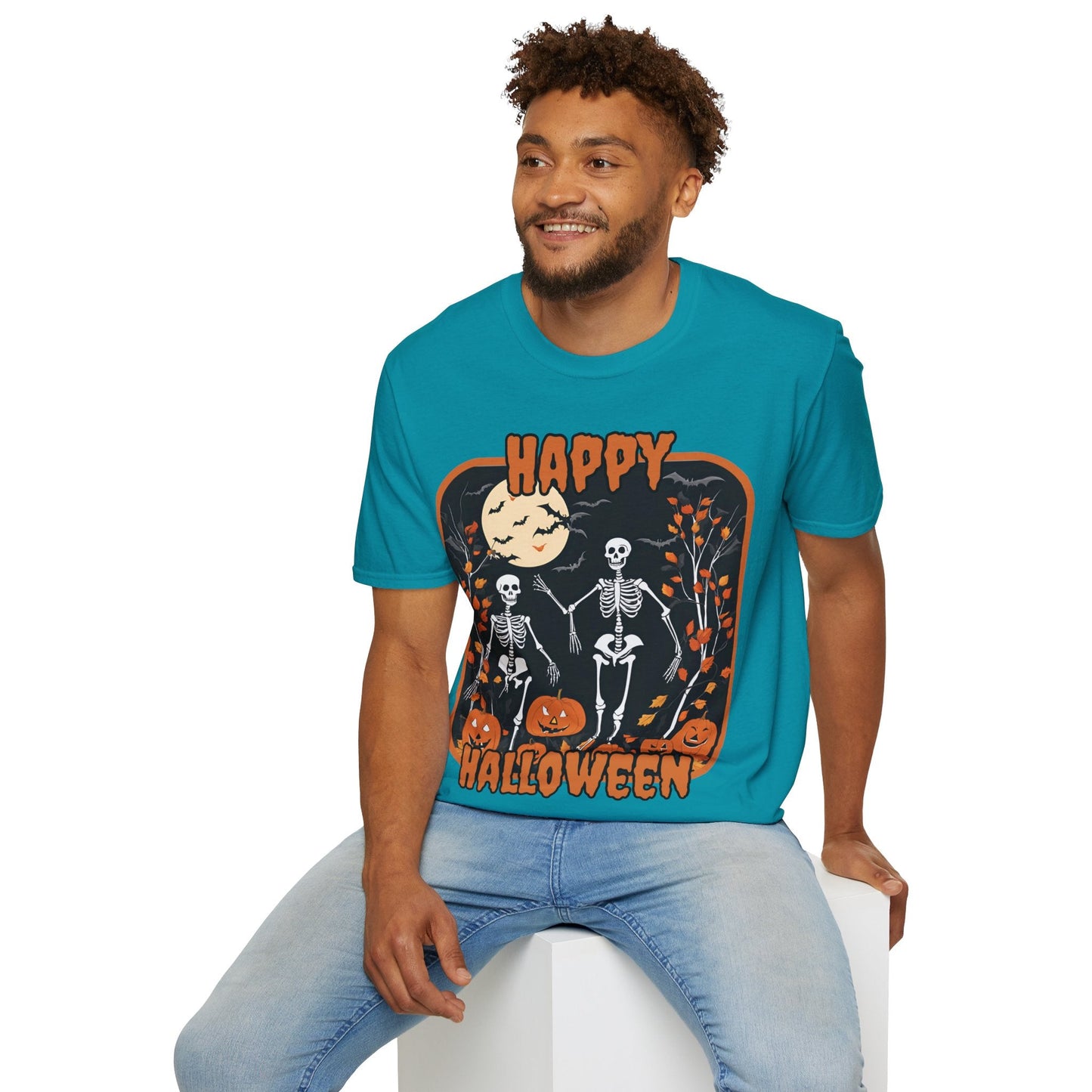 Spooktacular Skeletons of Halloween DKcolors Unisex T-shirt by cypherpunkgear – cypherpunkgear.com | Cypherpunk Merch