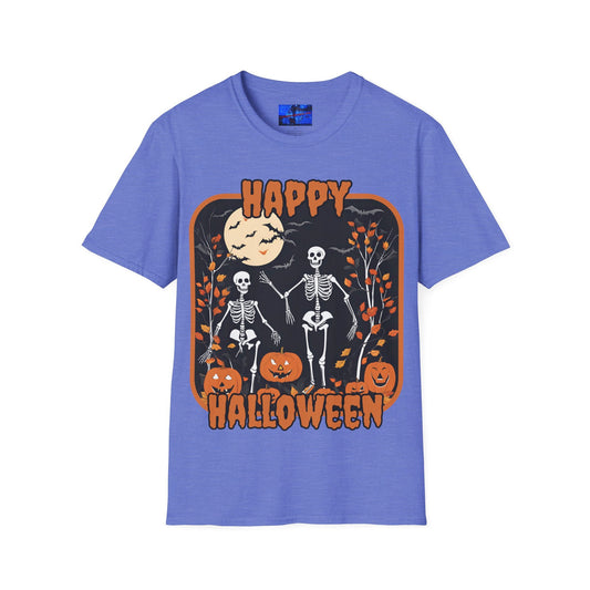 Spooktacular Skeletons of Halloween LTcolors Unisex T-shirt by cypherpunkgear – cypherpunkgear.com | Cypherpunk Merch