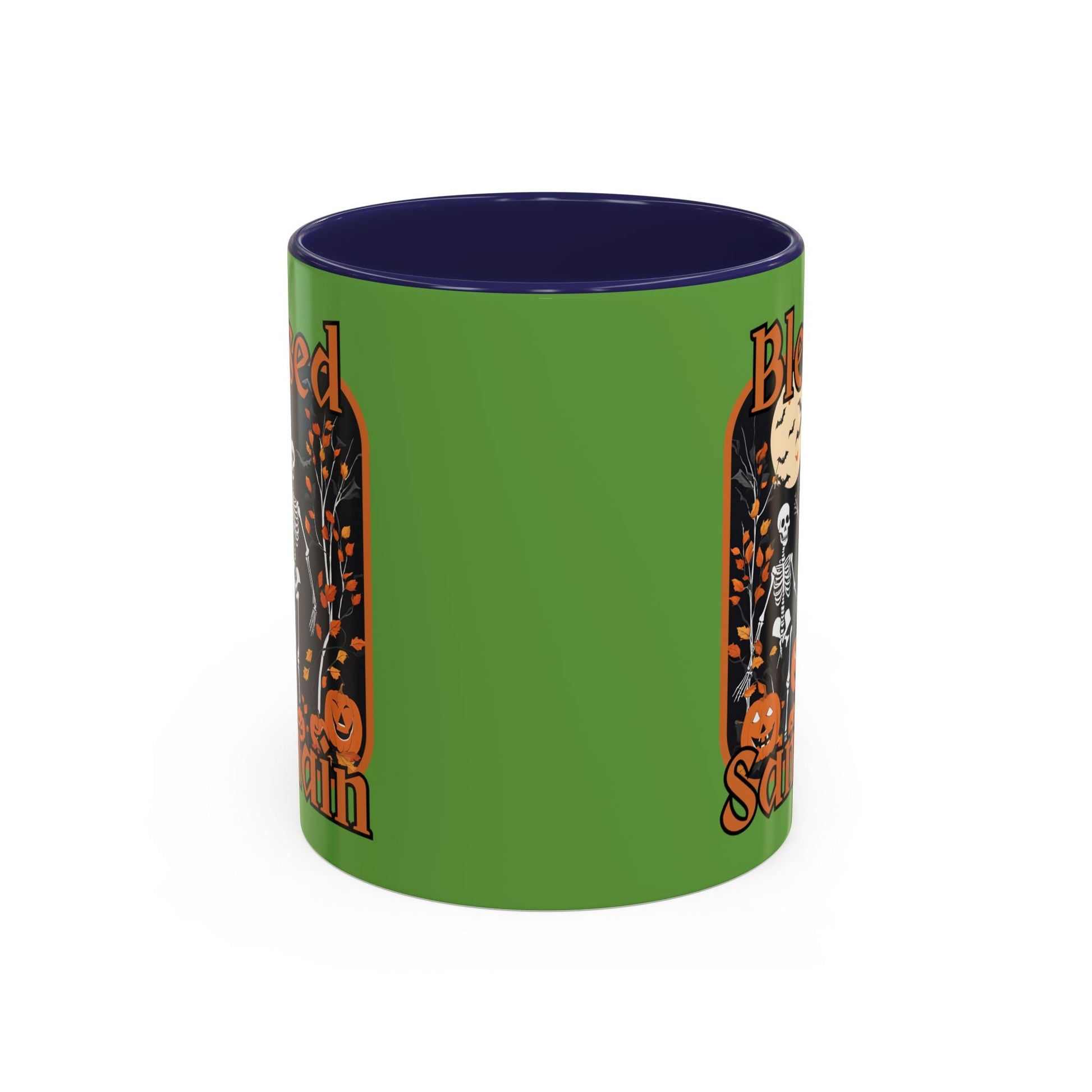 Spooktacular Skeletons of Samhain Accent Mug by cypherpunkgear – cypherpunkgear.com | Cypherpunk Merch