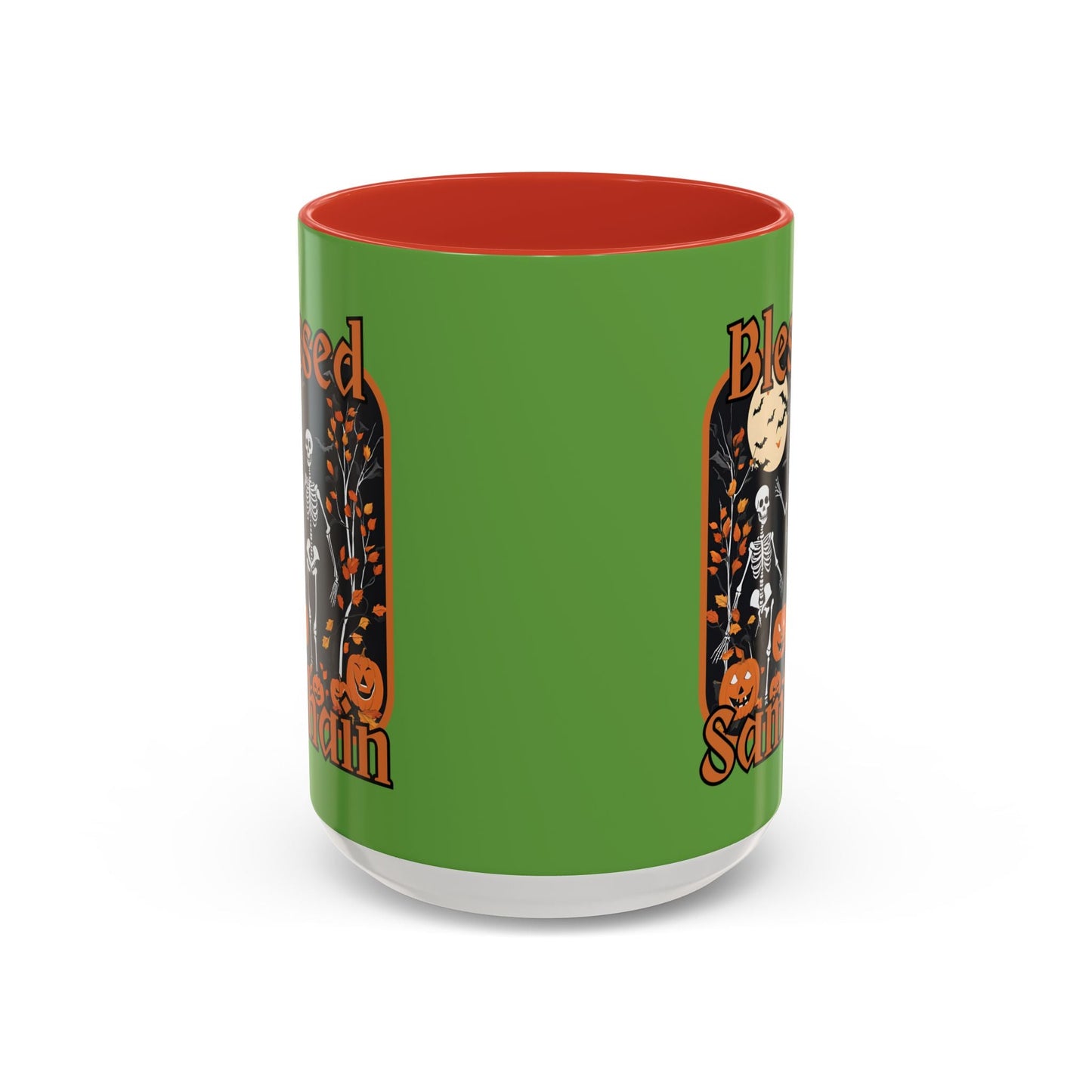 Spooktacular Skeletons of Samhain Accent Mug by cypherpunkgear – cypherpunkgear.com | Cypherpunk Merch