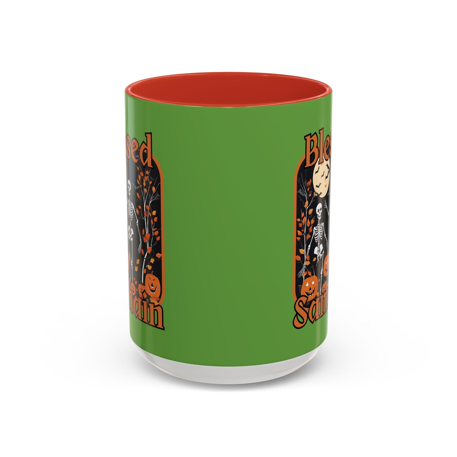 Spooktacular Skeletons of Samhain Accent Mug by cypherpunkgear – cypherpunkgear.com | Cypherpunk Merch