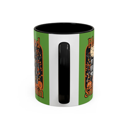 Spooktacular Skeletons of Samhain Accent Mug by cypherpunkgear – cypherpunkgear.com | Cypherpunk Merch