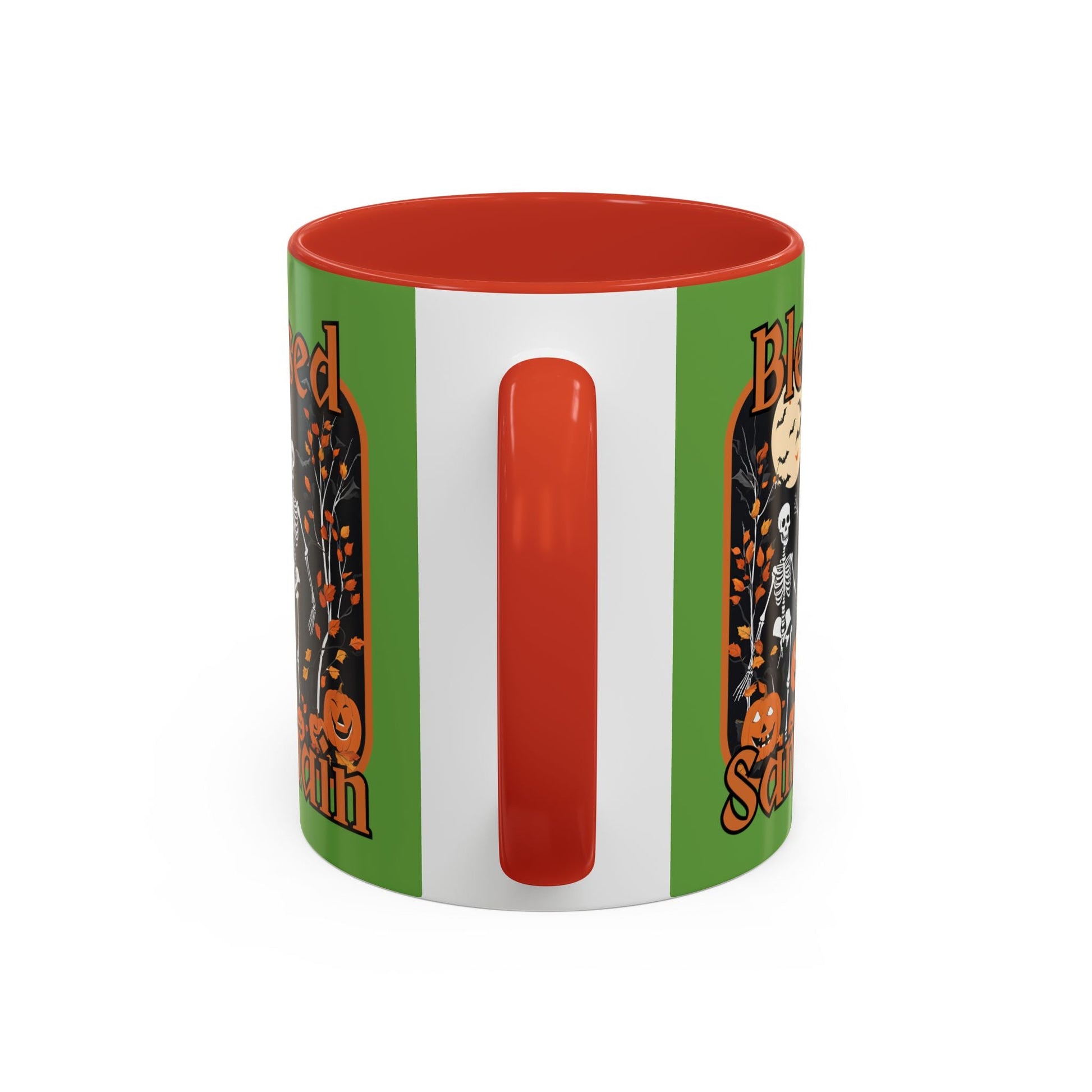 Spooktacular Skeletons of Samhain Accent Mug by cypherpunkgear – cypherpunkgear.com | Cypherpunk Merch