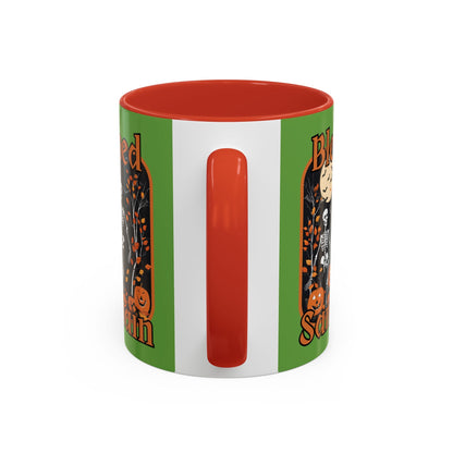 Spooktacular Skeletons of Samhain Accent Mug by cypherpunkgear – cypherpunkgear.com | Cypherpunk Merch