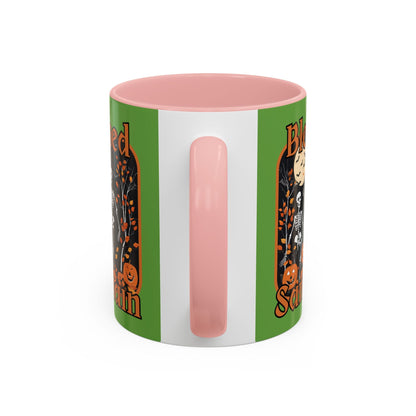 Spooktacular Skeletons of Samhain Accent Mug by cypherpunkgear – cypherpunkgear.com | Cypherpunk Merch