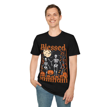 Spooktacular Skeletons of Samhain DKcolors Unisex T-Shirt by cypherpunkgear – cypherpunkgear.com | Cypherpunk Merch