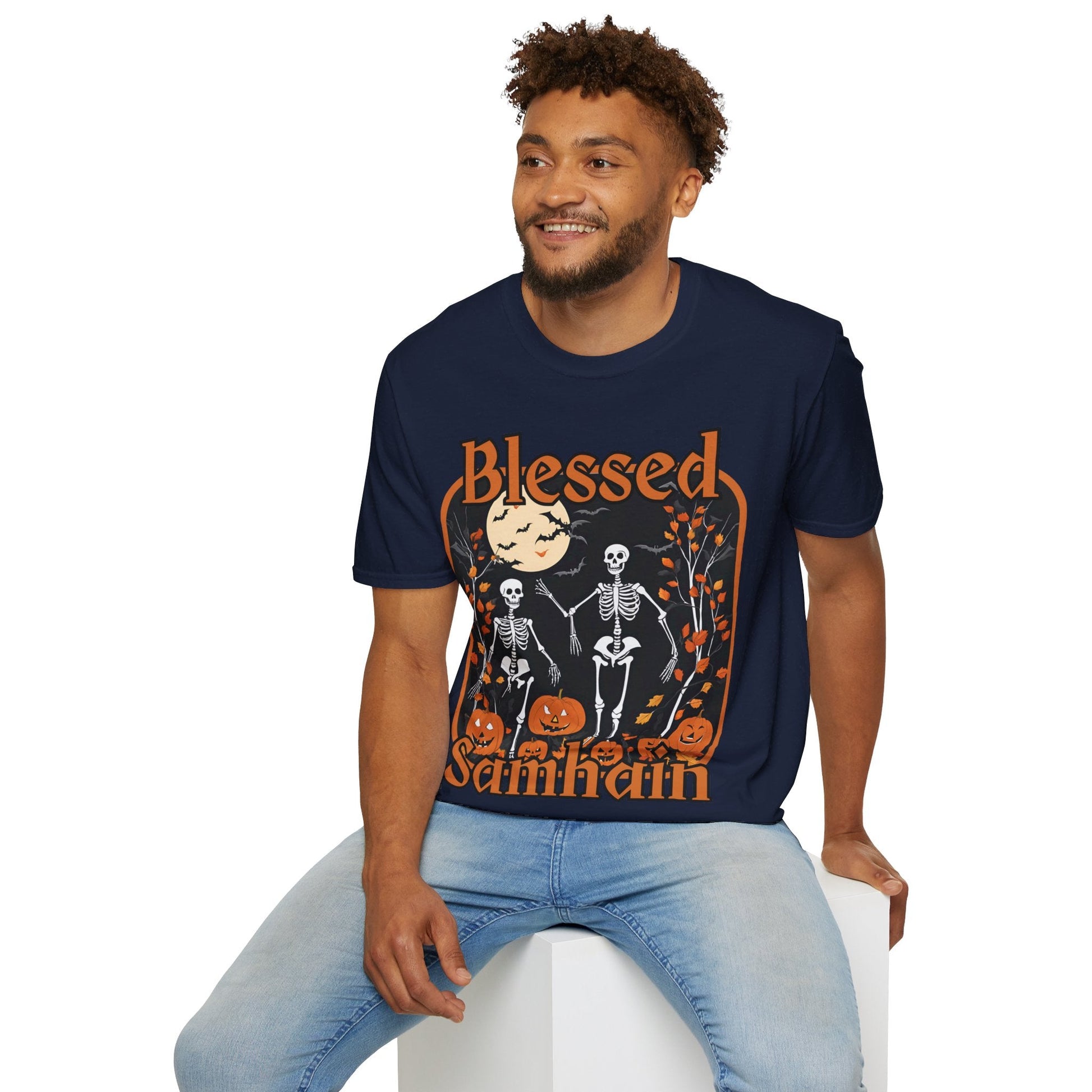 Spooktacular Skeletons of Samhain DKcolors Unisex T-Shirt by cypherpunkgear – cypherpunkgear.com | Cypherpunk Merch