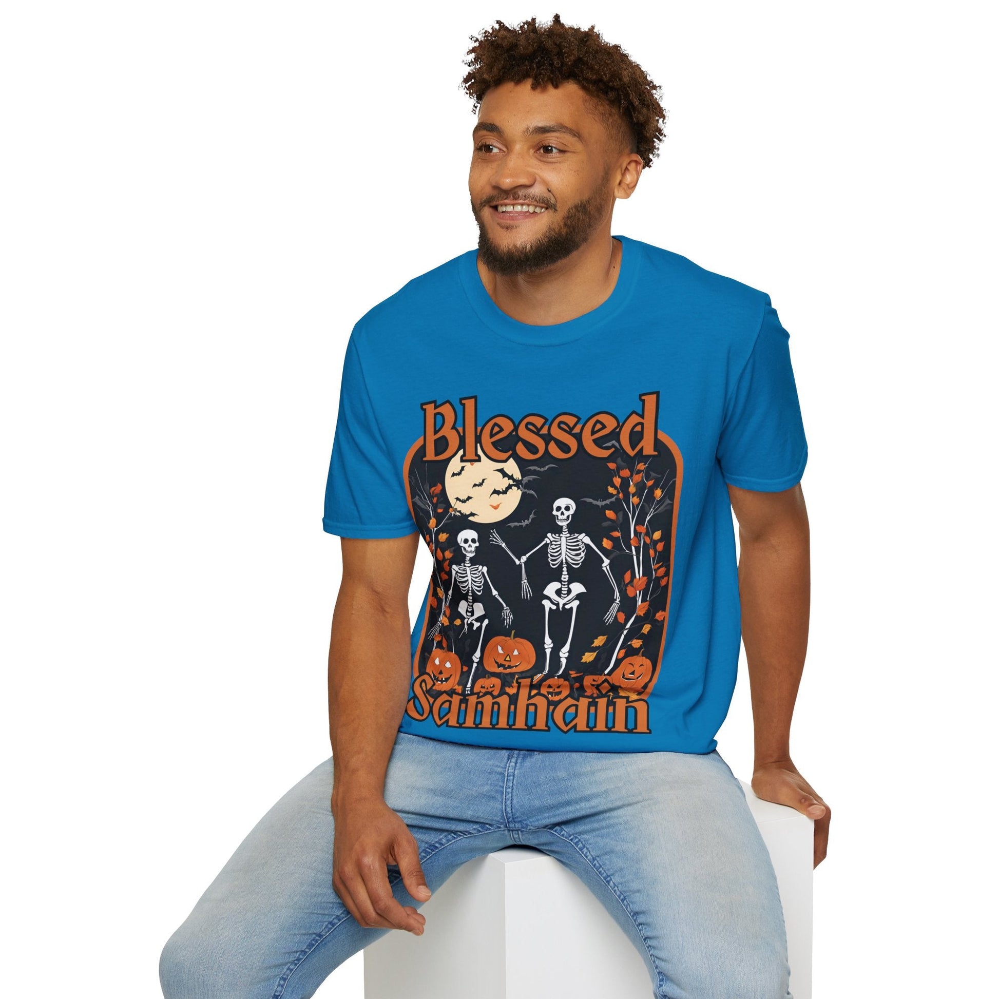 Spooktacular Skeletons of Samhain DKcolors Unisex T-Shirt by cypherpunkgear – cypherpunkgear.com | Cypherpunk Merch