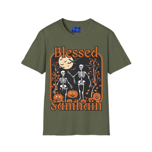 Spooktacular Skeletons of Samhain DKcolors Unisex T-Shirt by cypherpunkgear – cypherpunkgear.com | Cypherpunk Merch