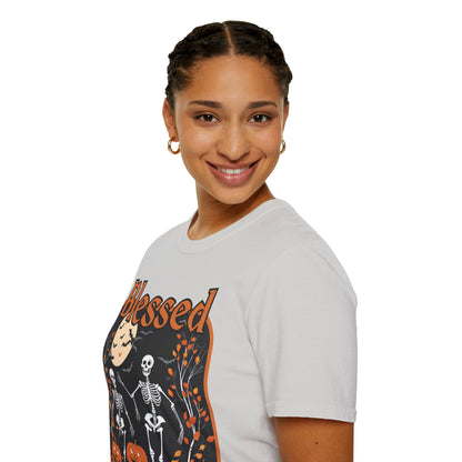 Spooktacular Skeletons of Samhain LTcolors Unisex T-Shirt by cypherpunkgear – cypherpunkgear.com | Cypherpunk Merch