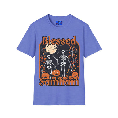 Spooktacular Skeletons of Samhain LTcolors Unisex T-Shirt by cypherpunkgear – cypherpunkgear.com | Cypherpunk Merch