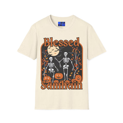 Spooktacular Skeletons of Samhain LTcolors Unisex T-Shirt by cypherpunkgear – cypherpunkgear.com | Cypherpunk Merch