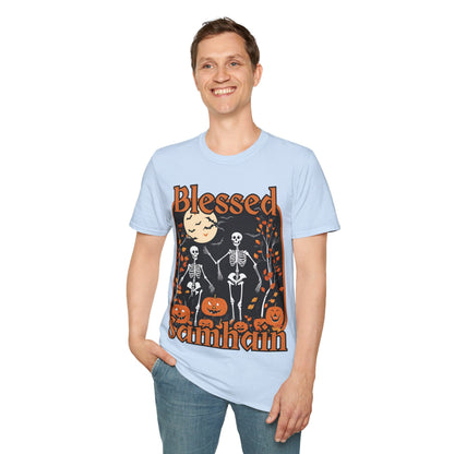 Spooktacular Skeletons of Samhain LTcolors Unisex T-Shirt by cypherpunkgear – cypherpunkgear.com | Cypherpunk Merch