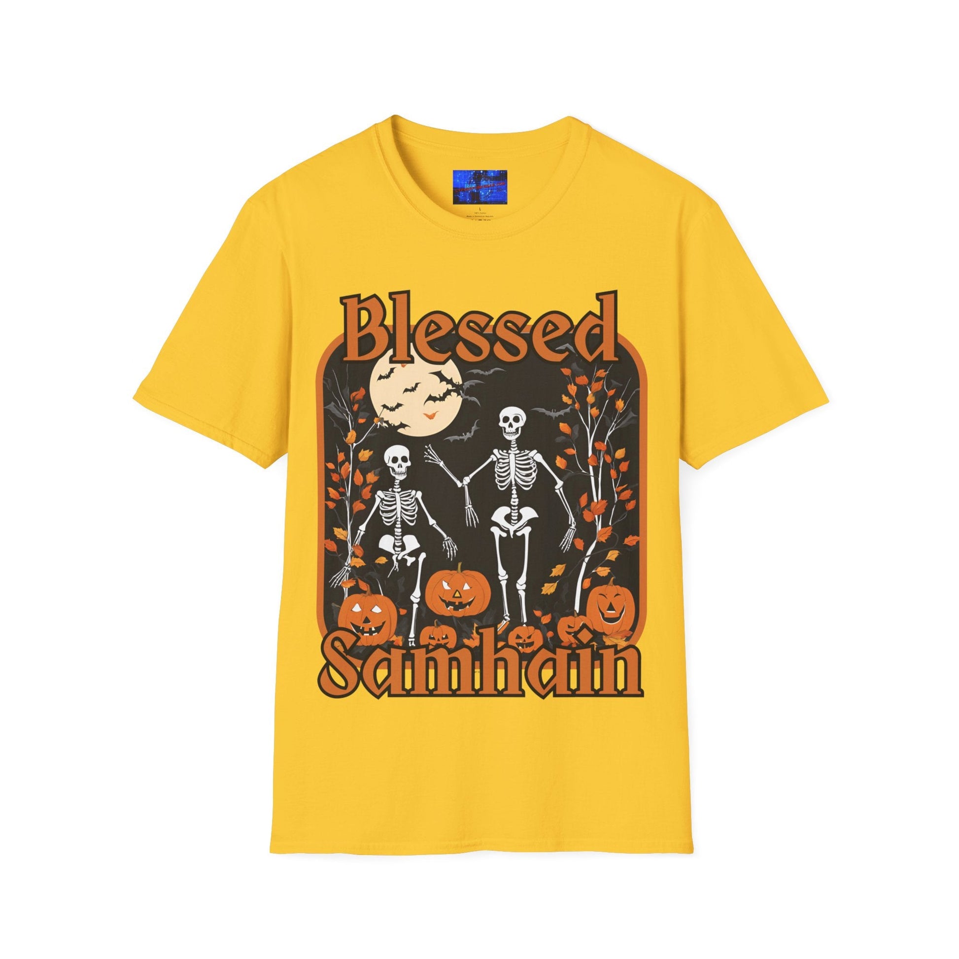 Spooktacular Skeletons of Samhain LTcolors Unisex T-Shirt by cypherpunkgear – cypherpunkgear.com | Cypherpunk Merch
