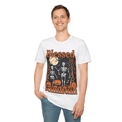 Spooktacular Skeletons of Samhain LTcolors Unisex T-Shirt by cypherpunkgear – cypherpunkgear.com | Cypherpunk Merch