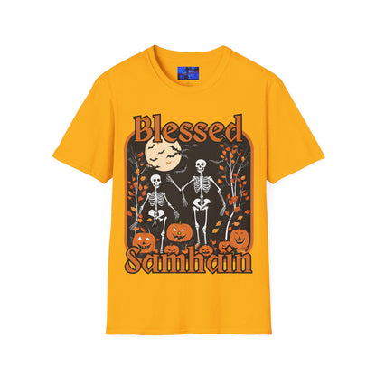 Spooktacular Skeletons of Samhain LTcolors Unisex T-Shirt by cypherpunkgear – cypherpunkgear.com | Cypherpunk Merch
